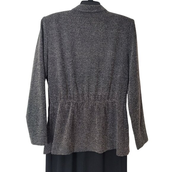 Julian Taylor Womens Two-Piece Suit Dress Size 14 Gray & Black Polyester Blend - Picture 8 of 14